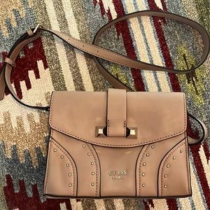 Guess Genuine Leather Tan Purse